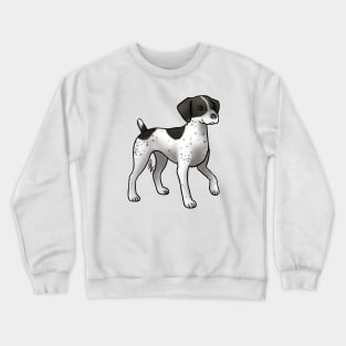 Dog - German Shorthaired Pointer - Black White Patched Crewneck Sweatshirt